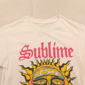 Sublime Band Short Sleeve Crew Neck Graphic T Shirt Mens Size Small S White